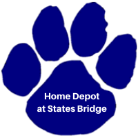 Paw with Home Depot on it 